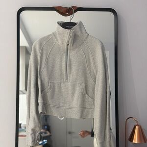 Lululemon Athletica Light Gray Women's Quarter-Zip Hoodie